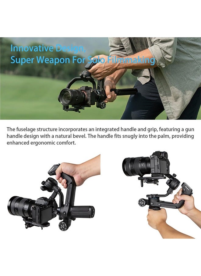 فيو تيك - مُثبِّت FeiyuTech SCORP 2 Gimbal Stabil لمثبت الكاميرا DSLR والكاميرا عديمة المرآة، مستشعر التتبع المدمج في مستشعر التتبع، مثبت كاميرا ثلاثي المحاور لسوني كانون باناسونيك نيكون، 2.5 كجم حمولة 2.5 كجم شاشة تعمل باللمس للتصوير العمودي - Image 1
