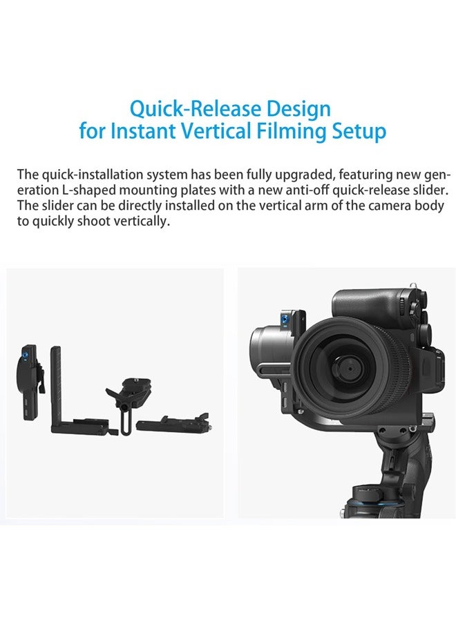 فيو تيك - مُثبِّت FeiyuTech SCORP 2 Gimbal Stabil لمثبت الكاميرا DSLR والكاميرا عديمة المرآة، مستشعر التتبع المدمج في مستشعر التتبع، مثبت كاميرا ثلاثي المحاور لسوني كانون باناسونيك نيكون، 2.5 كجم حمولة 2.5 كجم شاشة تعمل باللمس للتصوير العمودي - Image 1