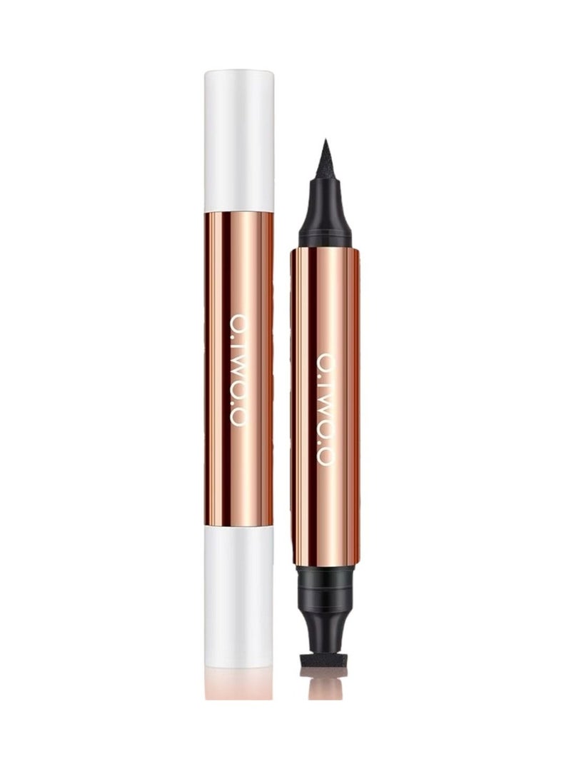 OTWOO eyeliner stamp black waterproof fast dry double liquid eye liner pencil