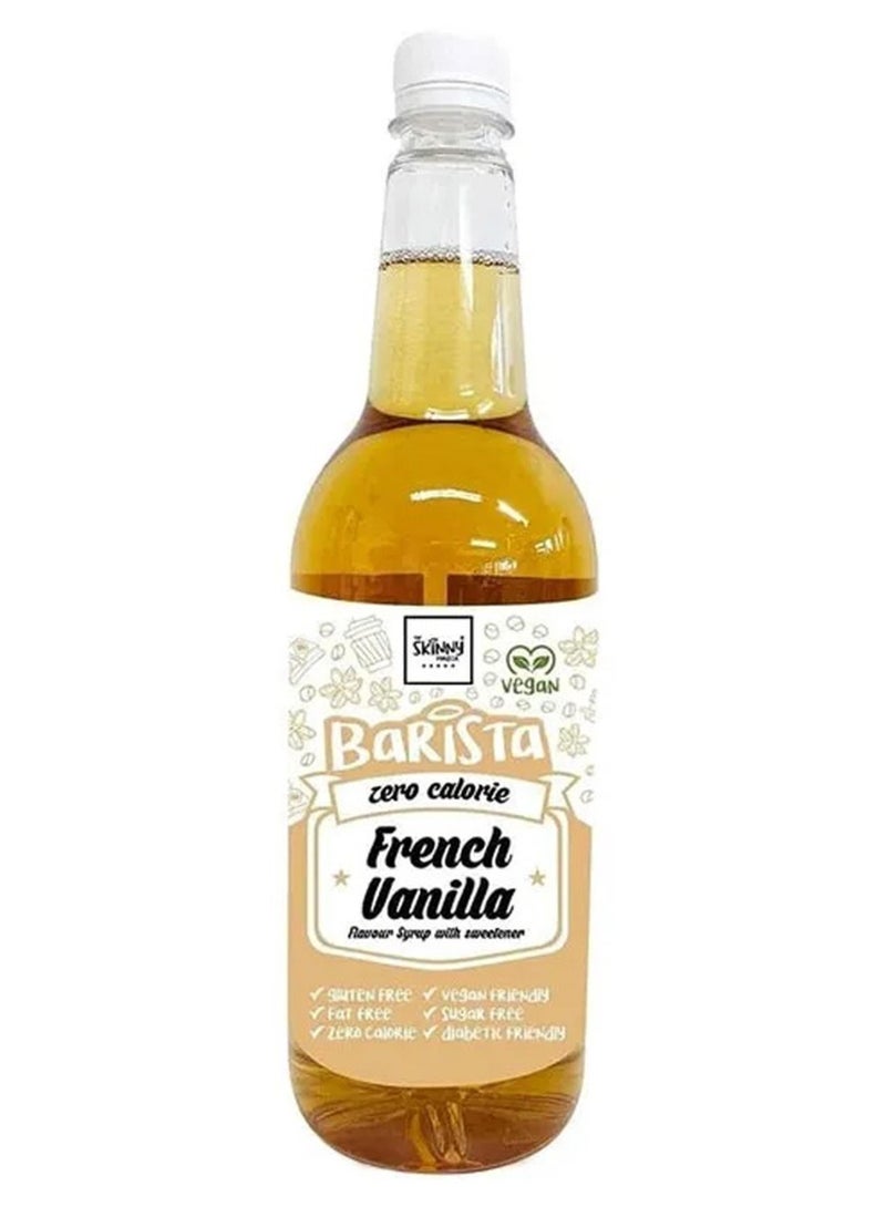 The Skinny Food Co. barrista French Vanilla Gluten-Free Fat-Free Zero Calorie Vegan Sugar-Free Coffee Syrup 1000 ml