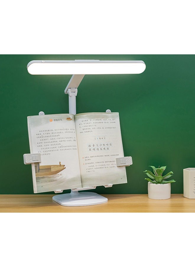 Eye Protection Desk Lamp With Book Stand Reading Stand with Lights Look Up and Read Healthily Adjustable Book Stand for Reading Hands Free Eye-Care Desk Lamp for Home Office Desk Lamp for Students Kid