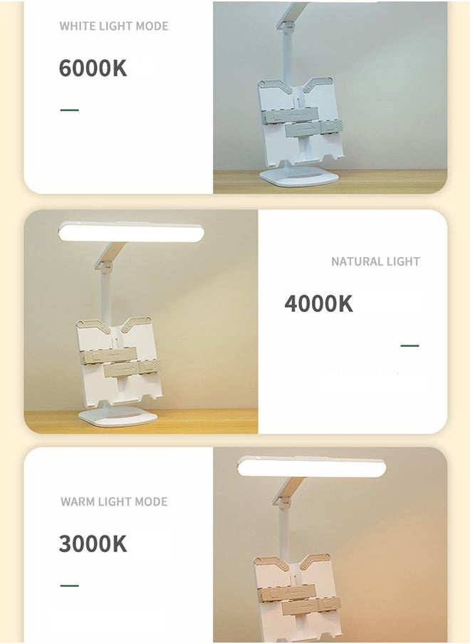 Eye Protection Desk Lamp With Book Stand Reading Stand with Lights Look Up and Read Healthily Adjustable Book Stand for Reading Hands Free Eye-Care Desk Lamp for Home Office Desk Lamp for Students Kid
