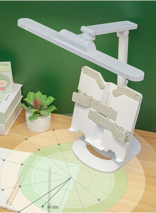 Eye Protection Desk Lamp With Book Stand Reading Stand with Lights Look Up and Read Healthily Adjustable Book Stand for Reading Hands Free Eye-Care Desk Lamp for Home Office Desk Lamp for Students Kid