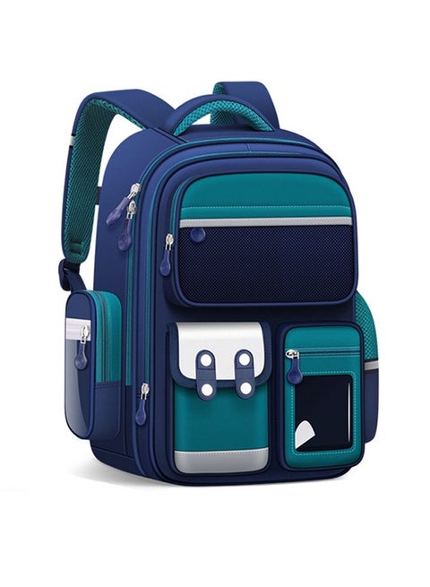 حقيبة ظهر مدرسية خفيفة الوزن للأطفال، 5S دعم ظهر مريح مع حجرات متعددة، قماش مقاوم للماء، حقيبة كتب كبيرة السعة للأولاد والبنات