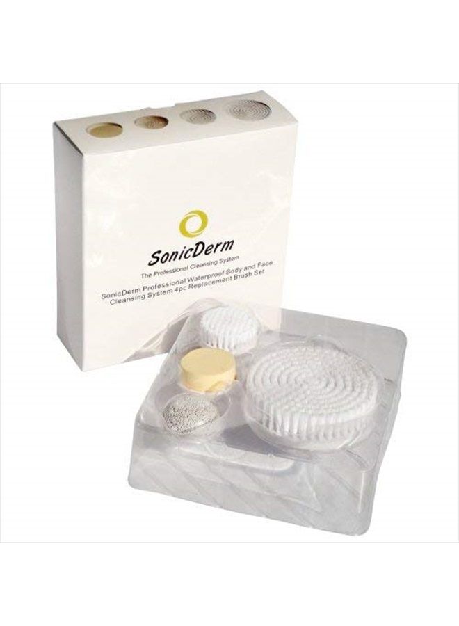 SonicDerm Professional Cleansing System, 4 Piece Replacement Brush Set for SonicDerm SD-201 and SonicDerm SD-801 - Image 3