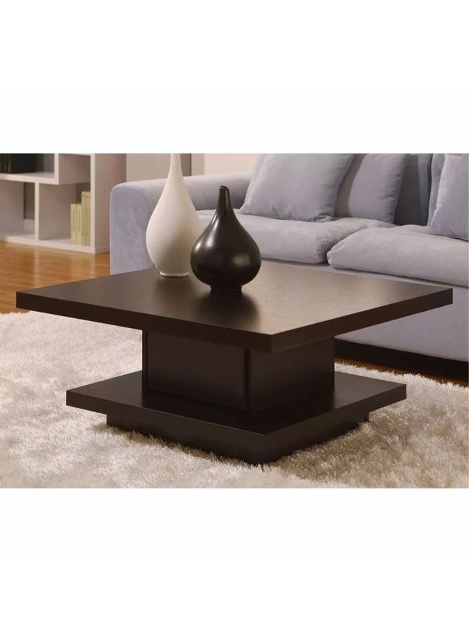هومزمارت طاولة قهوة ام دي اف  80×80×50 سم - بني  - Image 1