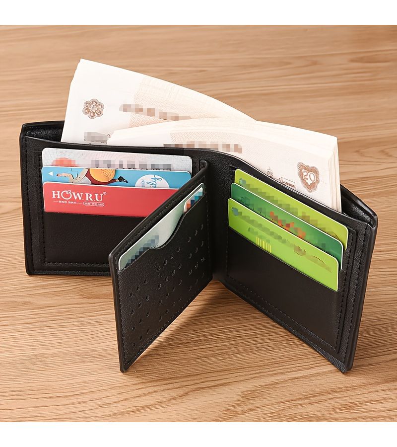 Light Coffee Men Card Holder Wallet With 9 Card Slots Compact Premium Clutch For Credit Cards And Travel Documents - Image 5