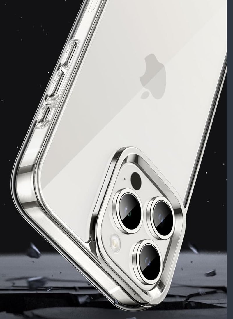 جومو ستور غطاء شفاف لهاتف iPhone 15 Pro Max بحجم 6.7 بوصة – حماية من السقوط، تقنية iCrystal، مقاوم للخدوش، نحيف وشفاف مقاوم للصدمات مع زوايا محمية بالهواء – غطاء هاتف فائق النحافة للرجال والنساء - Image 4