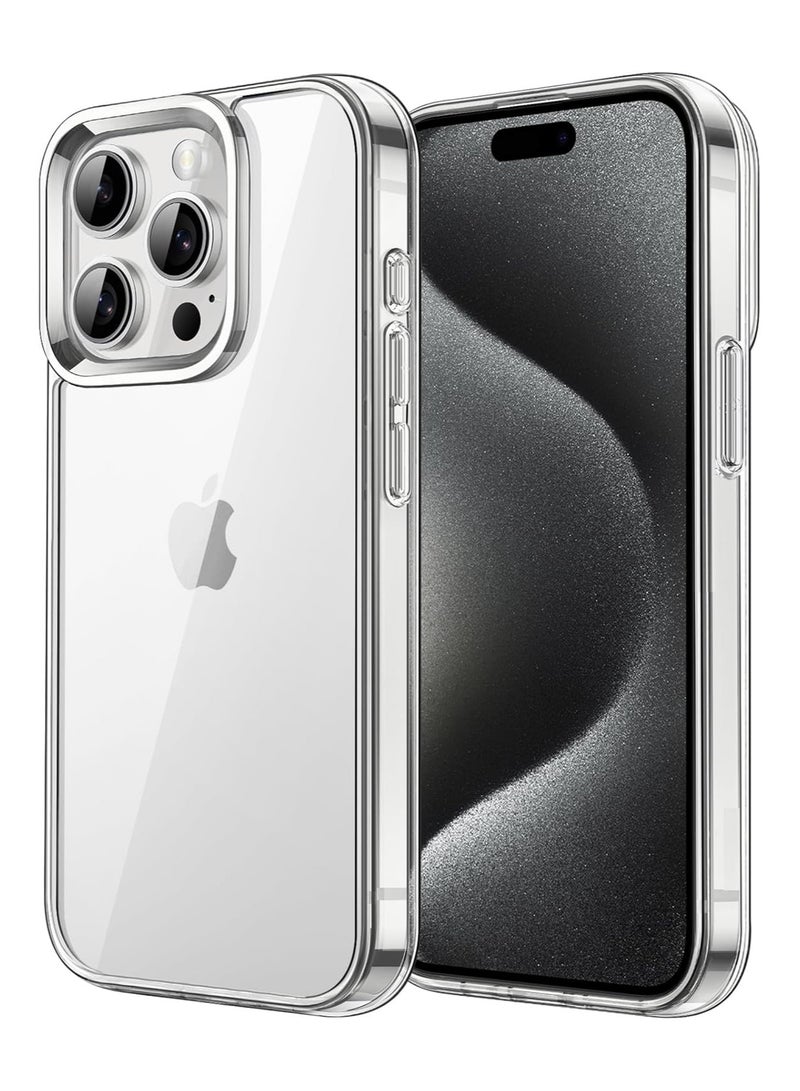 جومو ستور غطاء شفاف لهاتف iPhone 15 Pro Max بحجم 6.7 بوصة – حماية من السقوط، تقنية iCrystal، مقاوم للخدوش، نحيف وشفاف مقاوم للصدمات مع زوايا محمية بالهواء – غطاء هاتف فائق النحافة للرجال والنساء - Image 1
