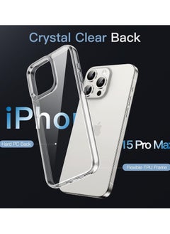 جومو ستور غطاء شفاف لهاتف iPhone 15 Pro Max بحجم 6.7 بوصة – حماية من السقوط، تقنية iCrystal، مقاوم للخدوش، نحيف وشفاف مقاوم للصدمات مع زوايا محمية بالهواء – غطاء هاتف فائق النحافة للرجال والنساء  - Image 3