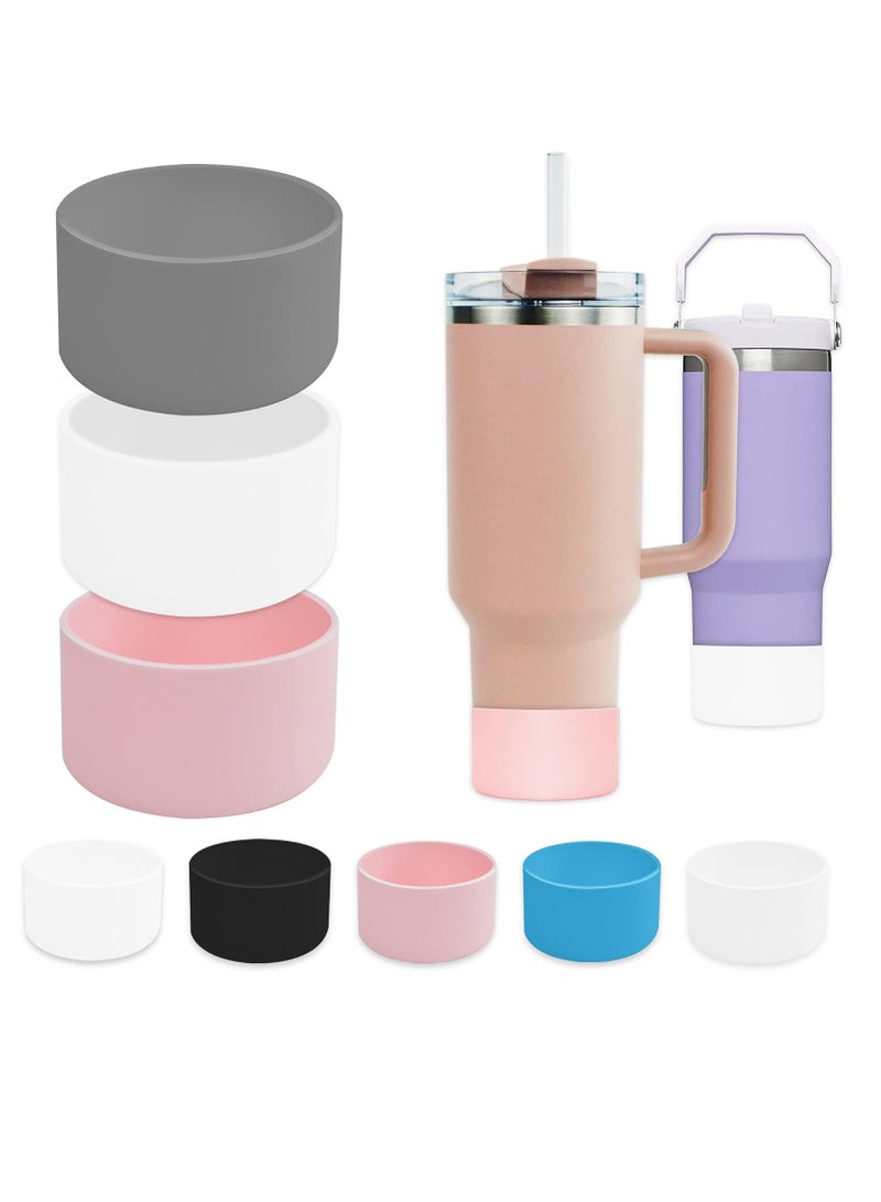 Meetion Silicone Boot for Stanley 40 oz Quencher Tumbler,Silicone Cups Sleeve for Stanley IceFlow 20oz 30oz,Stanley Cup Accessories, Protective Cover for Water Bottle Bottom - Image 1