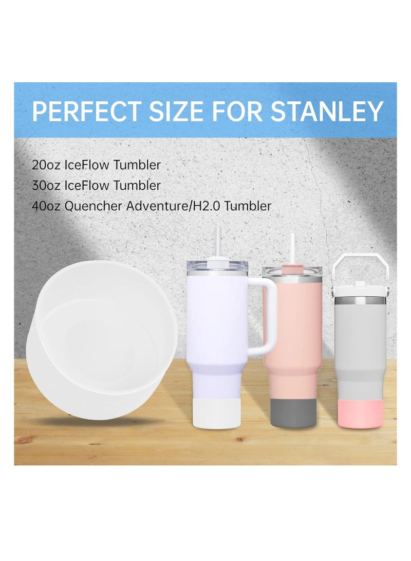 Meetion Silicone Boot for Stanley 40 oz Quencher Tumbler,Silicone Cups Sleeve for Stanley IceFlow 20oz 30oz,Stanley Cup Accessories, Protective Cover for Water Bottle Bottom - Image 3