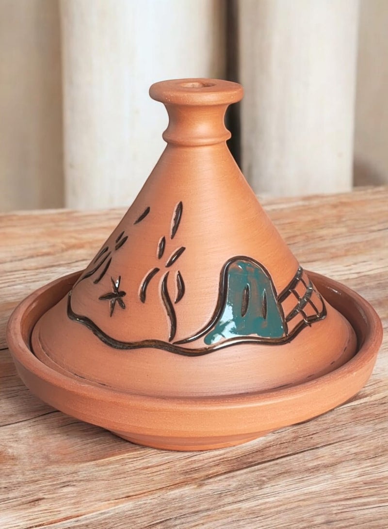 كلور زون بوتري وعاء فخار وبورسلين موديل مغربي مقاس 21 سم  - Image 3