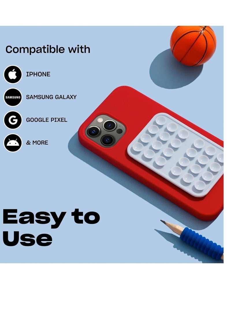 JAJEEK Silicone Suction Phone Case,Double Sided Suction Cup, Silicone Suction Adhesive Phone Case Suitable for Selfies and Videos Mirror Shower Holder,Hands-Free Accessory for Bathroom,Home, Kitchen Etc. - Image 3