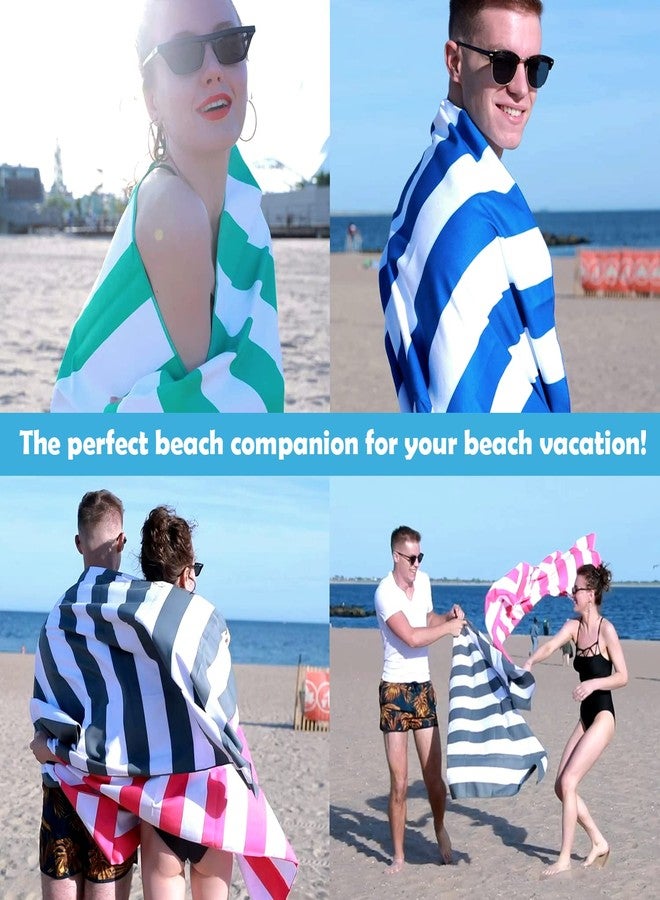 Your Choice Microfiber Quick Dry Sand-Free Beach Towel for Adults & Kids - Oversized, Compact, Lightweight, Absorben - Travel Towel - Set of 4 Pack - Light Blue, Green, Rose Red, Gray - 67x35 Inch - Image 5