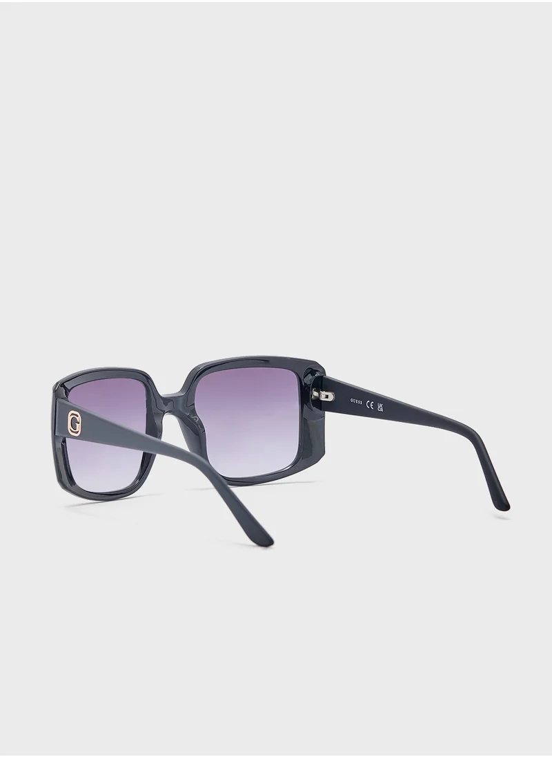جس Square Oversize Flat Sunglasses