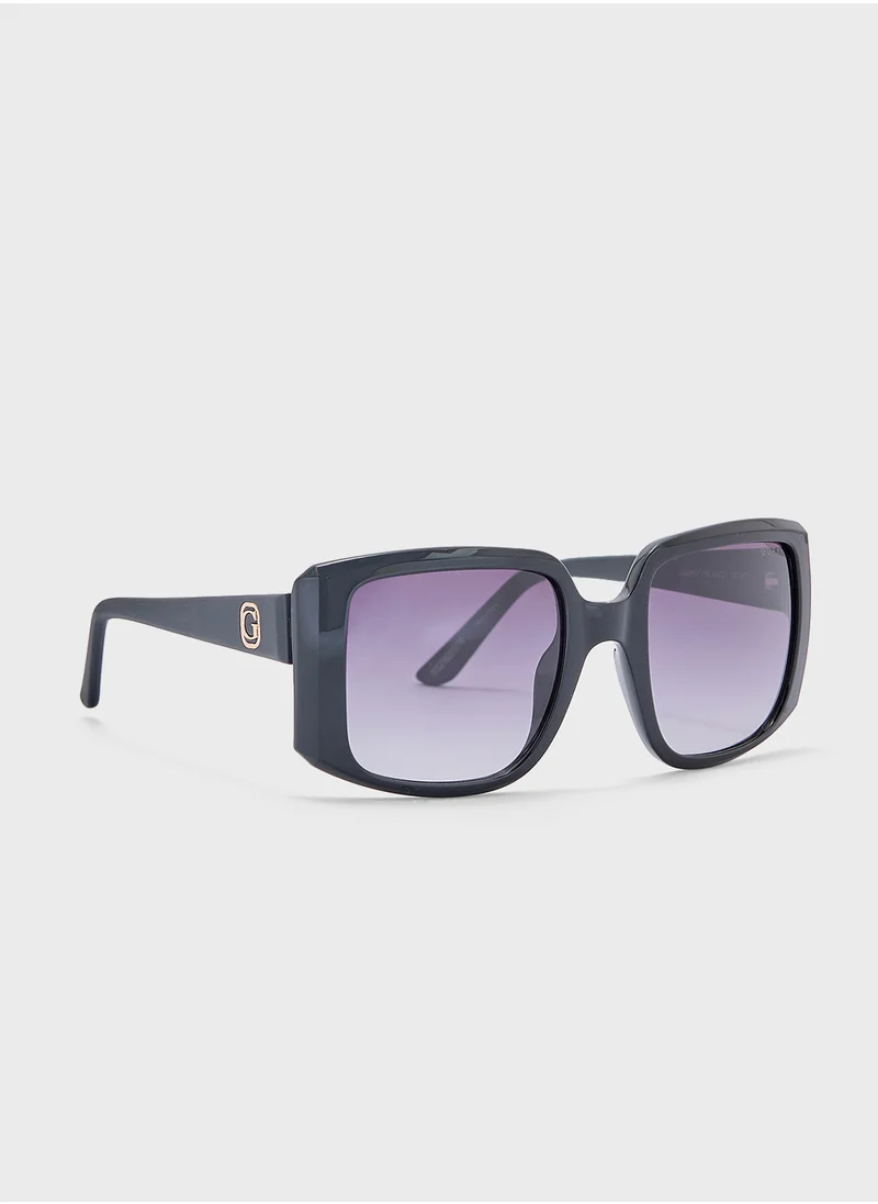 جس Square Oversize Flat Sunglasses