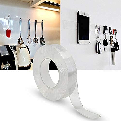 SAJAG Sajag Double Sided Tape Heavy Duty Multipurpose Removable Traceless Mounting Adhesive Tape for WallsWashable Reusable Strong Sticky Strips Grip Tape  - Image 1