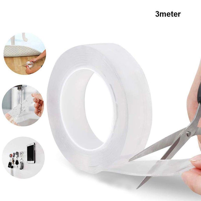 SAJAG Sajag Double Sided Tape Heavy Duty Multipurpose Removable Traceless Mounting Adhesive Tape for WallsWashable Reusable Strong Sticky Strips Grip Tape  - Image 4