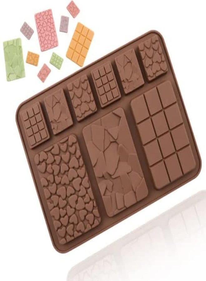 Baking Set 9 Slot Cadbury Chocolate Mould, Mini Heart, Cracks, Small Cadbury Candy Mould, Cake Decorating Cupcakes Decoration Desert, Jelly Mould |Cake Decoration Tools Kitchen Baking Accessories |