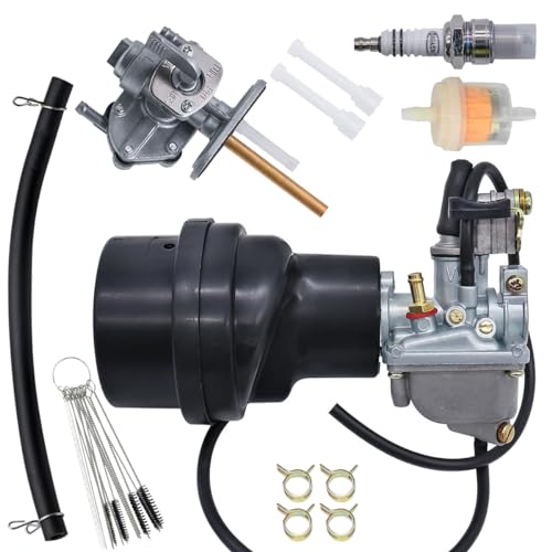 كربوراتور JDLLONG LT50 لسوزوكي 50 LTA50 20022005 LT50 LT 50 19831987 JR50 19842006 ATV Quadrunner مع صندوق فلتر الهواء