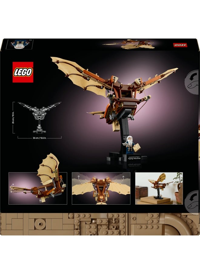 LEGO - Icons Leonardo da Vinci's Flying Machine with Flappable Wings - Incl. a Minifigure & Display Stand - Ornithopter DIY Kit for Adults - Building Set for Home Decor - Gift Idea - 10363 (493 pieces) - Image 1
