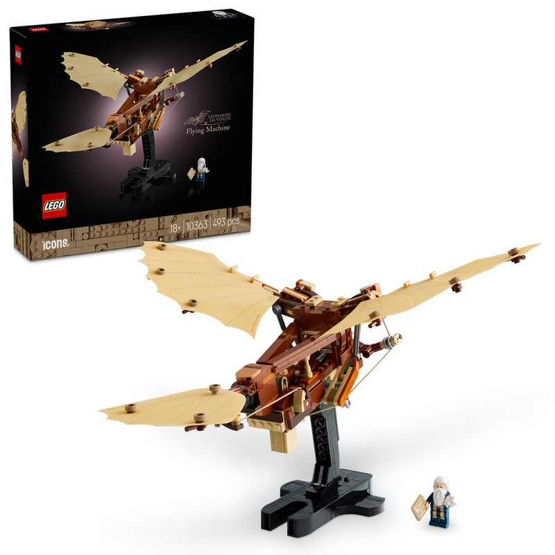 LEGO Icons Leonardo da Vinci’s Flying Machine Set 10363 (Age 18+, 493 Pieces) - Image 1