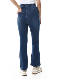 Andora Denim Flare Leg Casual Jeans_Blue  - Image 3