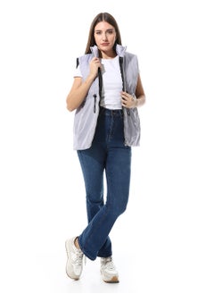Andora Denim Flare Leg Casual Jeans_Blue  - Image 5