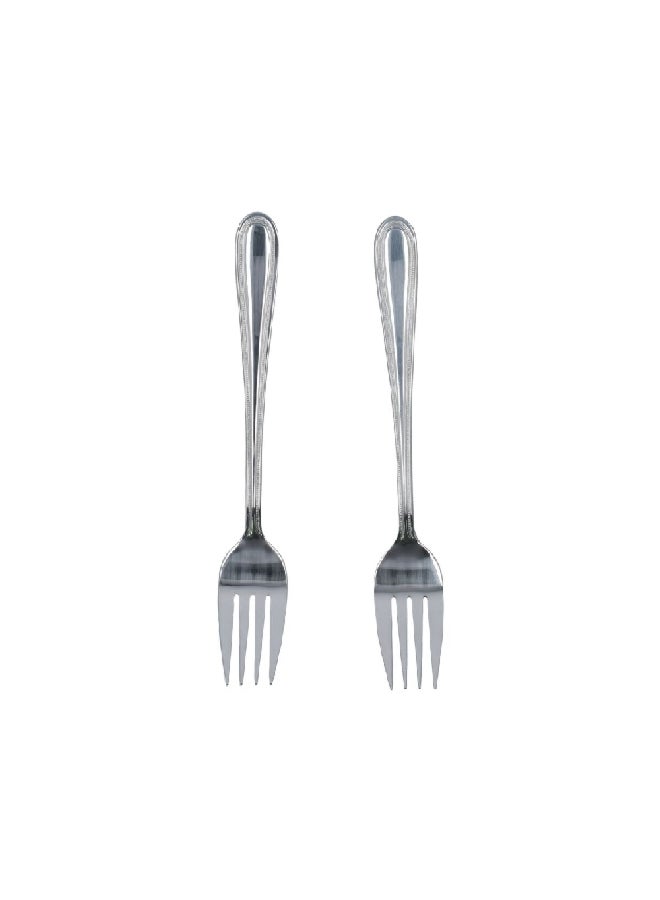 Amefa 2-Piece High Quality Stainless Steel Table Fork Set on Hanging Card Pearl Silver 2.6 x 22.3 x 4.7 cm 0508X1VDXCAF2 - Image 2