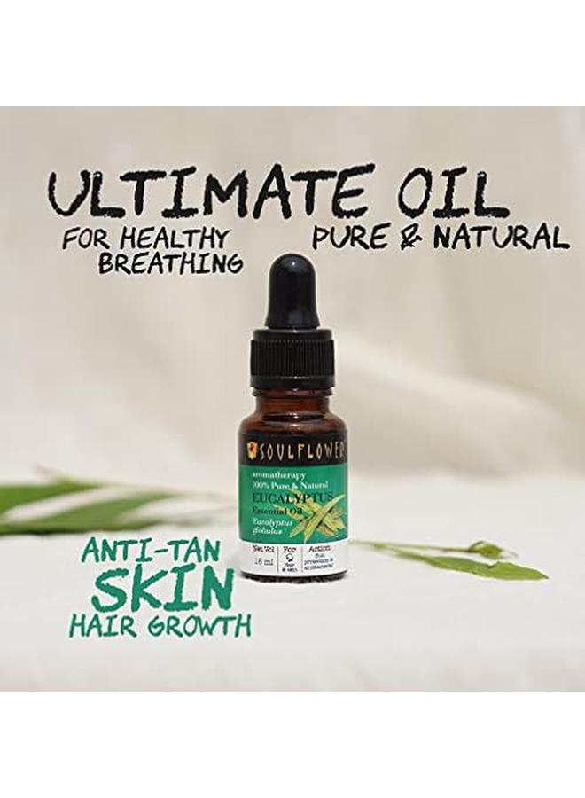 Soulflower Eucalyptus Essential Oil For Cold And Cough Camphor Family 100 Percent Natural Pure Organic Halal Certified Alcohol Free Steam Distilled 30 Ml 1 Fl Oz Free Glass Dropper - Image 4