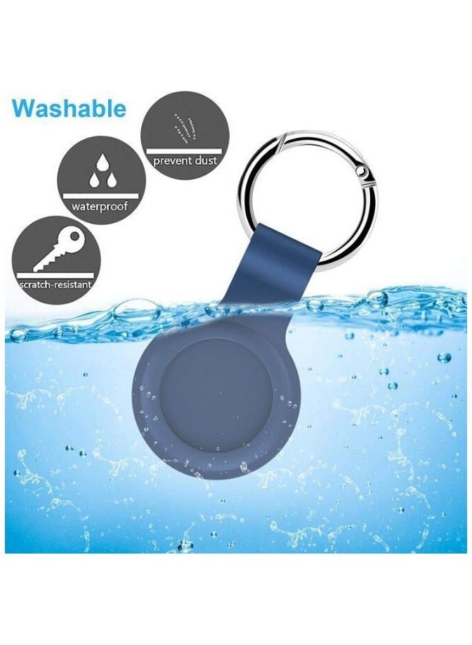 2 Pack Protective Case for Apple Airtag With Keychain, Waterproof Silicone Protective Case, Suitable for hanging on backpacks, phone cases, clothing, pets, etc（Black，Green）  - Image 4