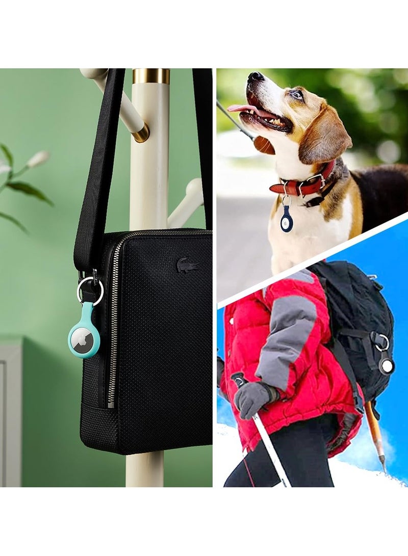 2 Pack Protective Case for Apple Airtag With Keychain, Waterproof Silicone Protective Case, Suitable for hanging on backpacks, phone cases, clothing, pets, etc（Black，Green）  - Image 5