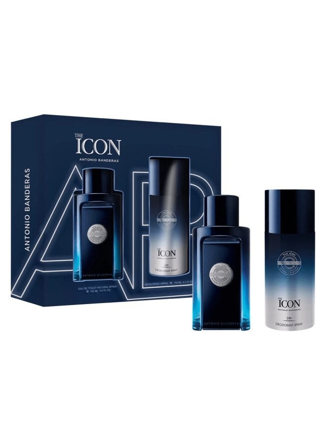 Antonio Banderas The Icon Men Gift Set EDT 100ml + Deodorant 150ml