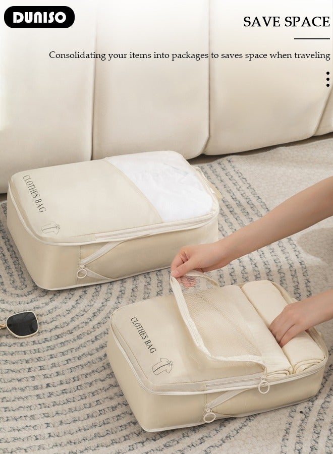 DUNISO 6 Piece Travel Organizer Bags for Luggage, Waterproof and Durable Travel Bags, Packing Cubes for Travel, Compression Cubes for Suitcases, Travel Bags for Clothes, Toiletries, Clothing, Underwear - Image 5