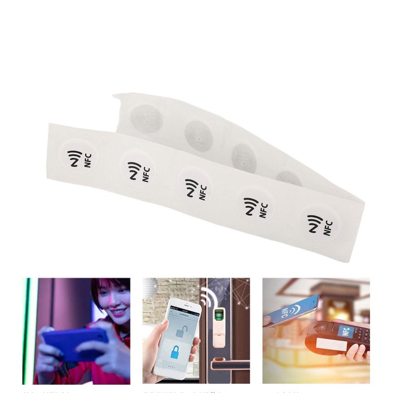 مجموعة العلامات NFC الزرقاء 30 قطعة، ملصقات وبطاقات وملصقات NFC قابلة للبرمجة، من مادة PVC، بسعة 504 بايت للهاتف - Image 4