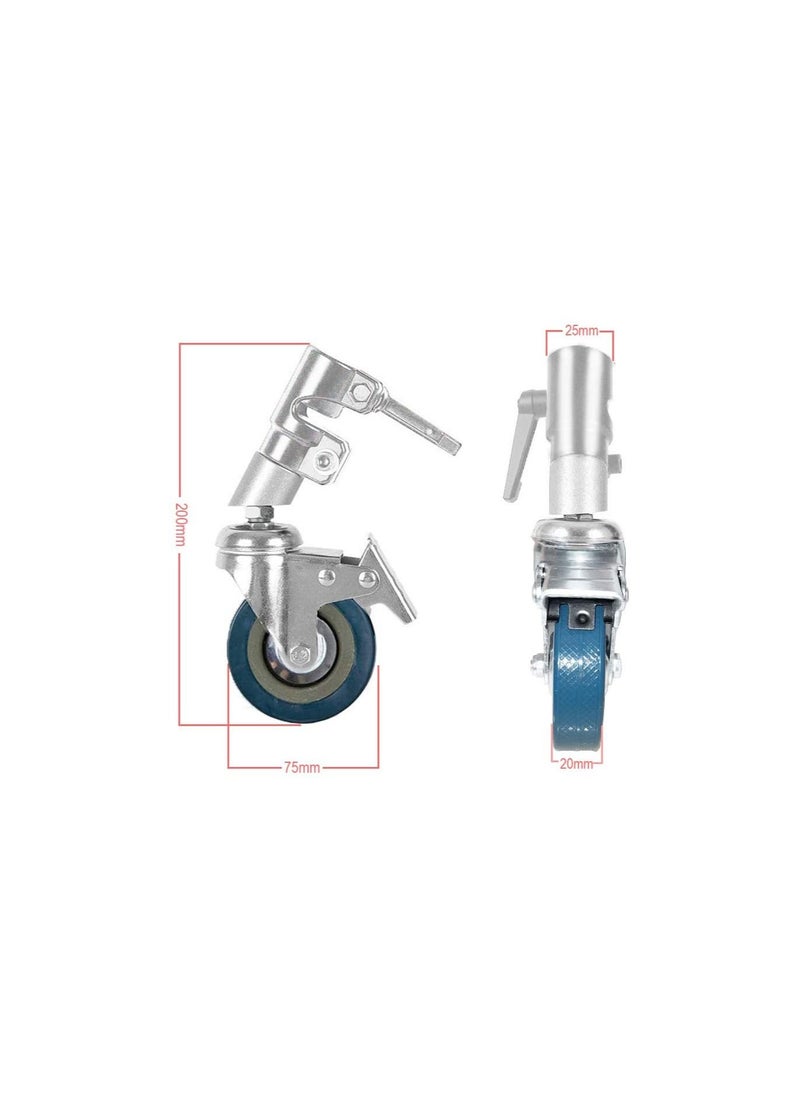 Coopic - Professional Swivel Caster Wheels Set (75mm) Diameter, HeavyDuty Photography Cstand - Image 1