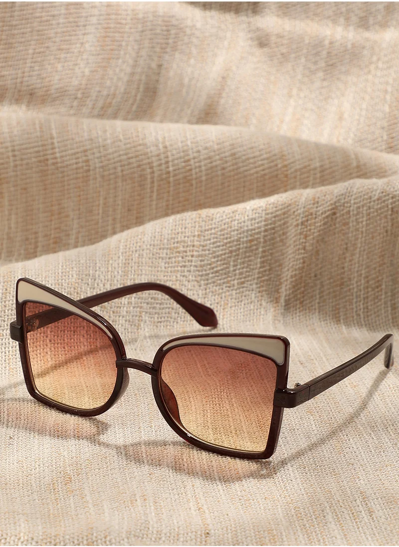 صوص هاوت Brown Oversized Sunglass