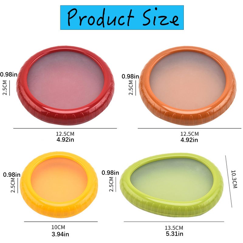 Winb Set of 4 Reusable Fruit and Veggie Savers - Ideal for Avocados, Tomatoes, Apples, Garlic, Onions, and More - Image 5
