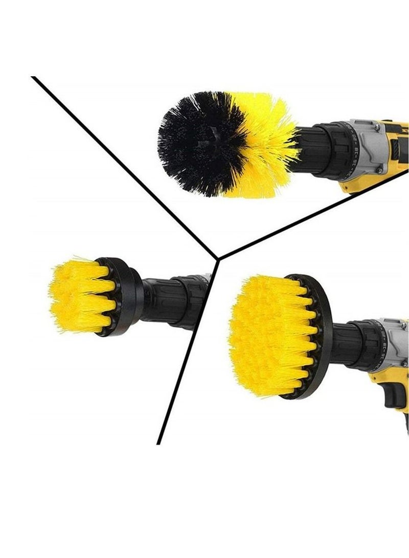 3 Piece Cleaning Brush for Carpet Glass Car Tires Nylon Brushes Kitchen Tools Dust Removal  Electric Scrubber Brush Drill Brush Kit - Image 5