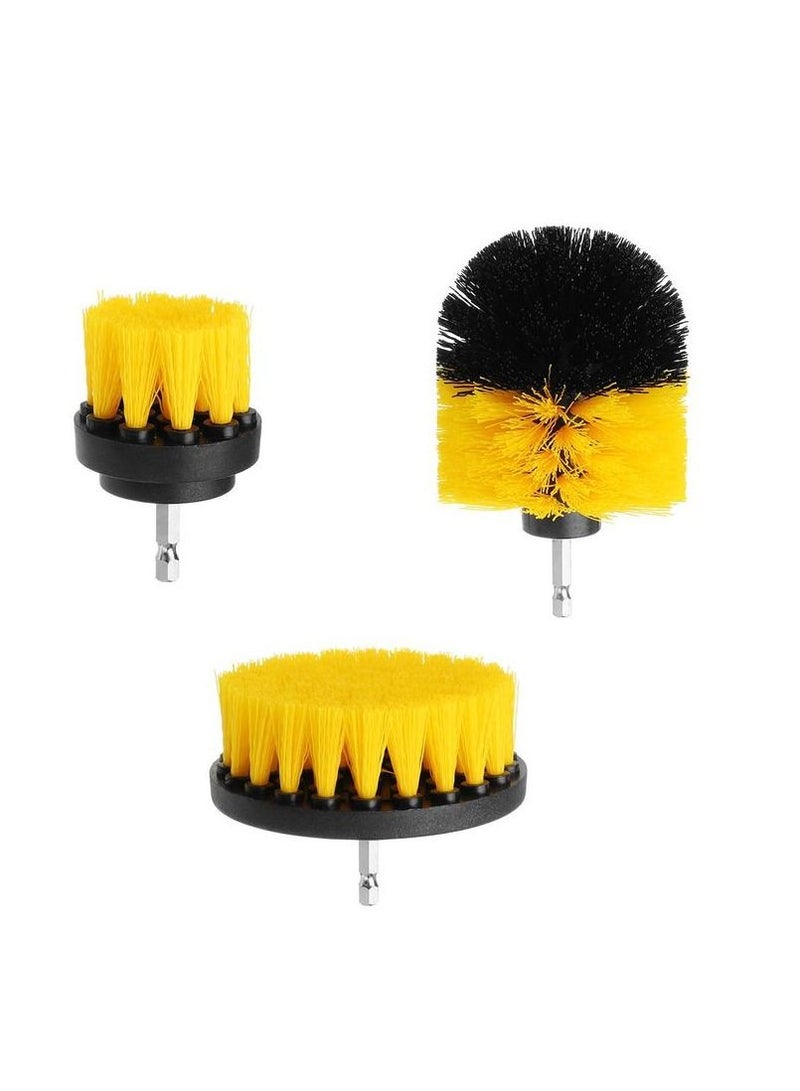 3 Piece Cleaning Brush for Carpet Glass Car Tires Nylon Brushes Kitchen Tools Dust Removal  Electric Scrubber Brush Drill Brush Kit - Image 1