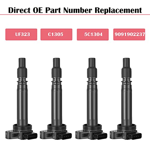 LCWRGS Set of 4 Ignition Coil Packs Fits for 2.4L 2.7L 2000 2001 2002 2003 2004 Toyota Tacoma L4 2.4 2.7 Coils Replacement OE# UF323 C1305 90919-0223 - Image 5
