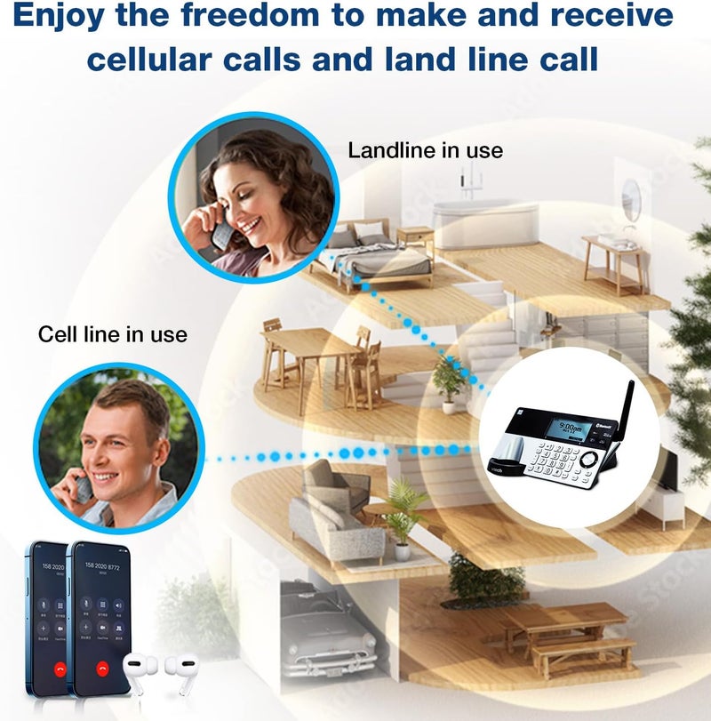 VTech IS8151-4 Super Long Range 4 Handset Cordless Phone with Answering Machine, 2300 ft Range, Call Blocking, Bluetooth, Silver/Black - Image 4