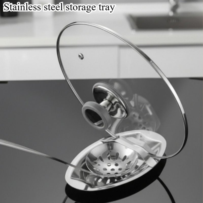 Stainless Steel Pot Lid Holder With Two Placement Options Deepened Groove Design - Image 5