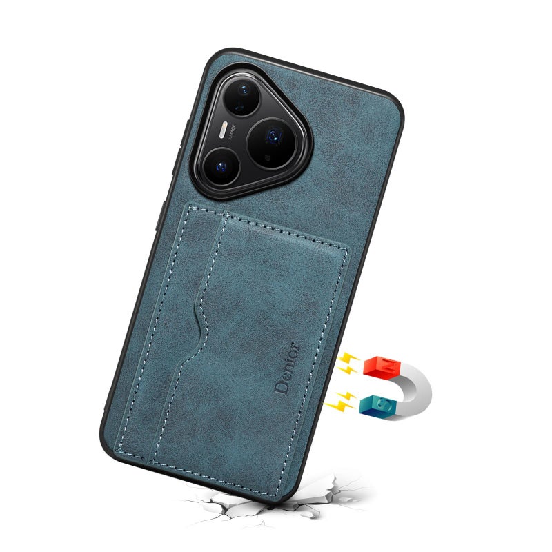 دينيور جراب هاتف Huawei Pura 80 Pro 5G D08 من البولي يوريثان بفتحة بطاقة واحدة (أزرق) - Image 3