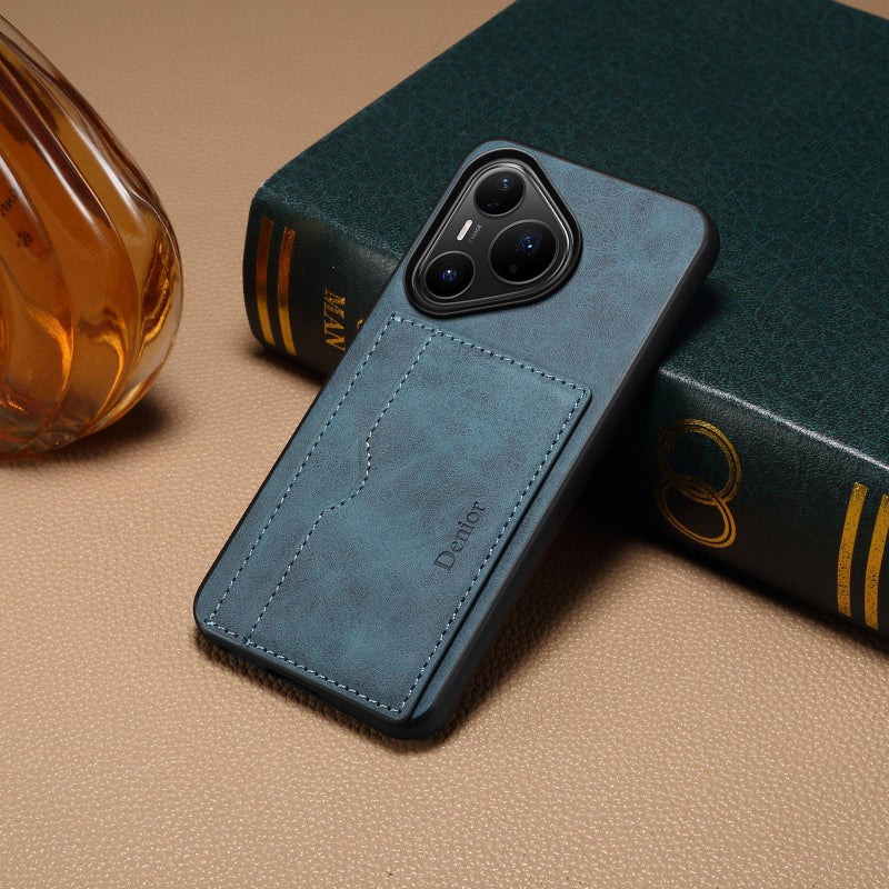 دينيور جراب هاتف Huawei Pura 80 Pro 5G D08 من البولي يوريثان بفتحة بطاقة واحدة (أزرق) - Image 2