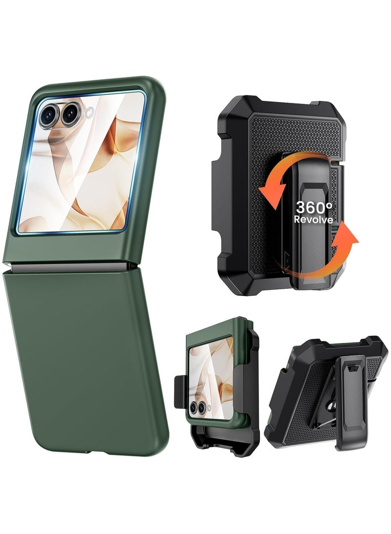 عام حافظة لهاتف موتورولا رازر 50 الترا-2024 - مع مشبك وواقي للشاشة ، غطاء هاتف رقيق نحيف وحزام حافظة الورك ملحقات كومبو - Image 1