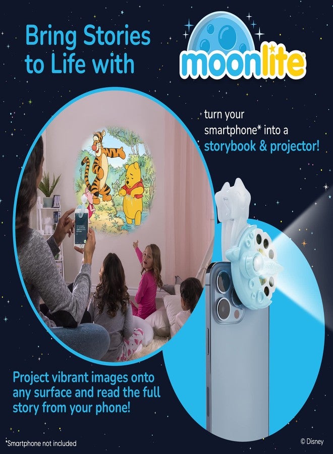 Moonlite Storytime Mini Projector with 4 Winnie The Pooh Stories, A Magical Way to Read Together, Digital Storybooks, Fun Sound Effects, Learning Gifts for Kids Ages 1 and Up - Image 2