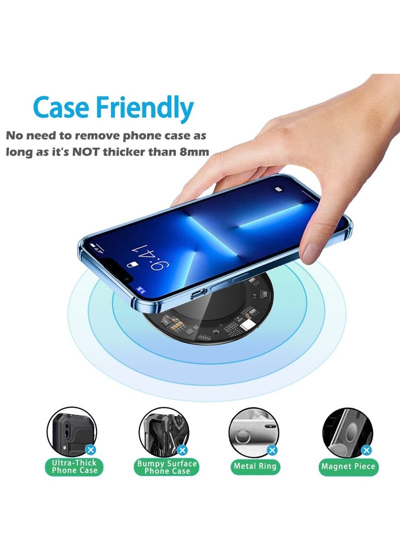 Cell phone wireless charger 20W fast magnetic charging station for iPhone 14/14 Plus/14 Pro/14 Pro Max/13/12/11/X/XS/XR Samsung Galaxy S22/S21/S20/Note 20/10 (without AC adapter) - Image 3