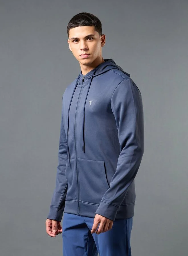 Technosport Technosport Solid Long Sleeve Hoodie with Zip Closure
